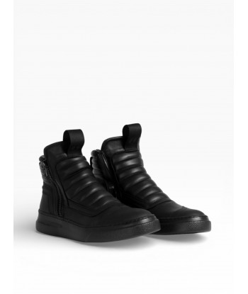 DAMPER ZIP NAPPA NERO BRUNO BORDESE