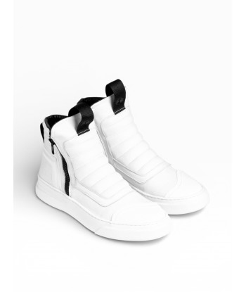 DAMPER ZIP NAPPA BIANCO BRUNO BORDESE