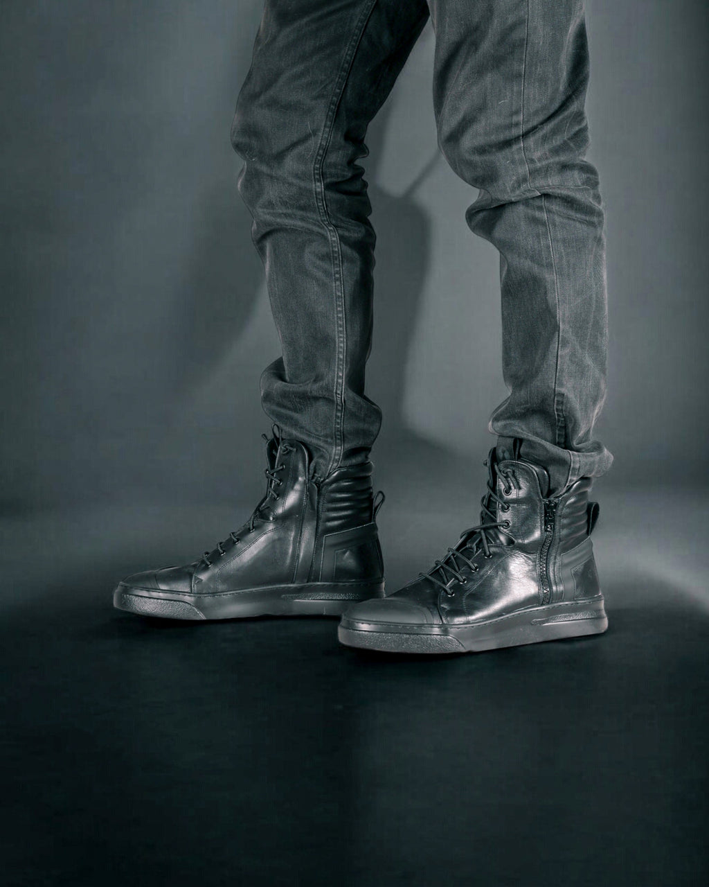 JOSEPH BLACK LEATHER BLACK SOLE