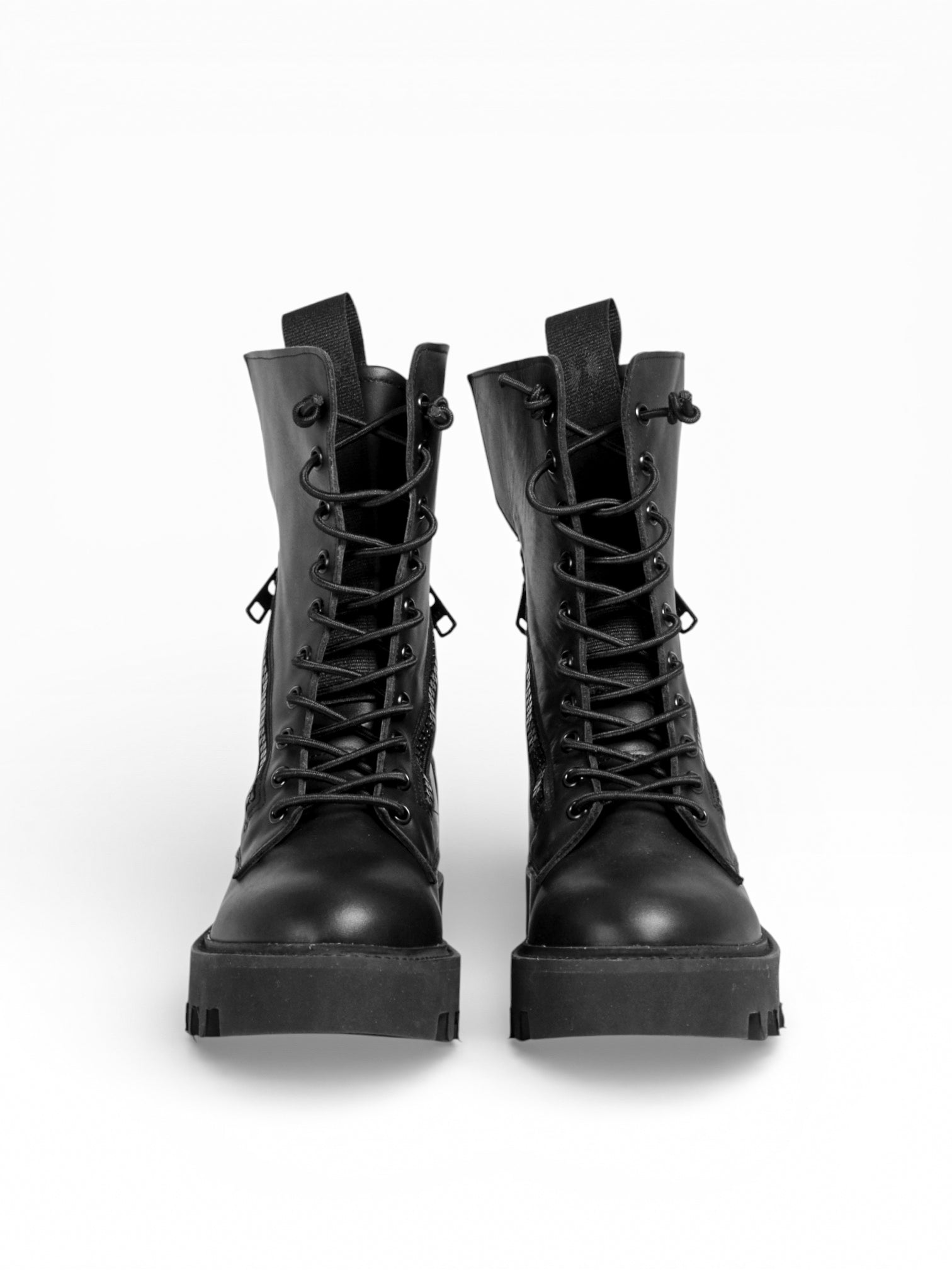 OLYMPE - Black leather black sole