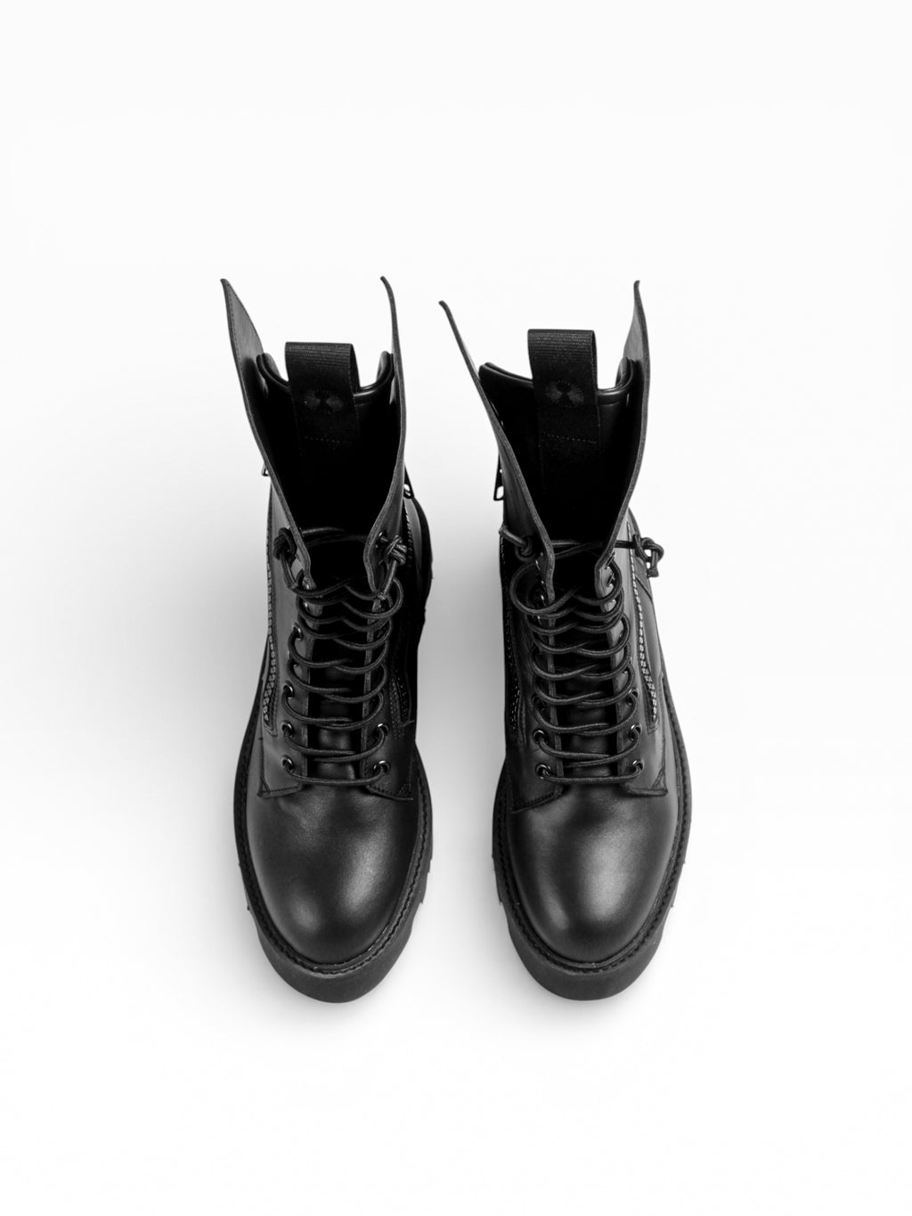 OLYMPE - Black leather black sole