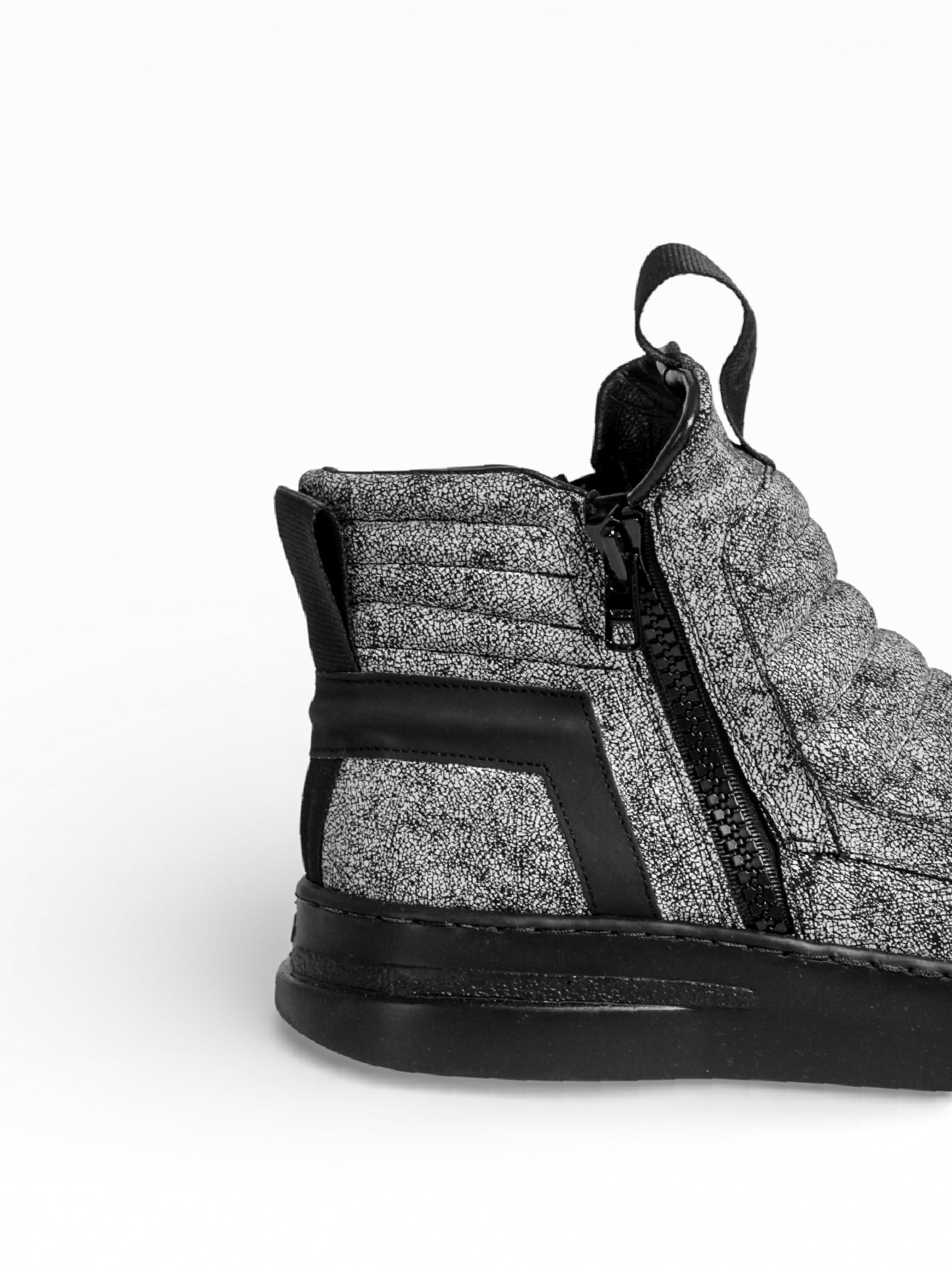 DAMPERZIP - Black craclè black sole