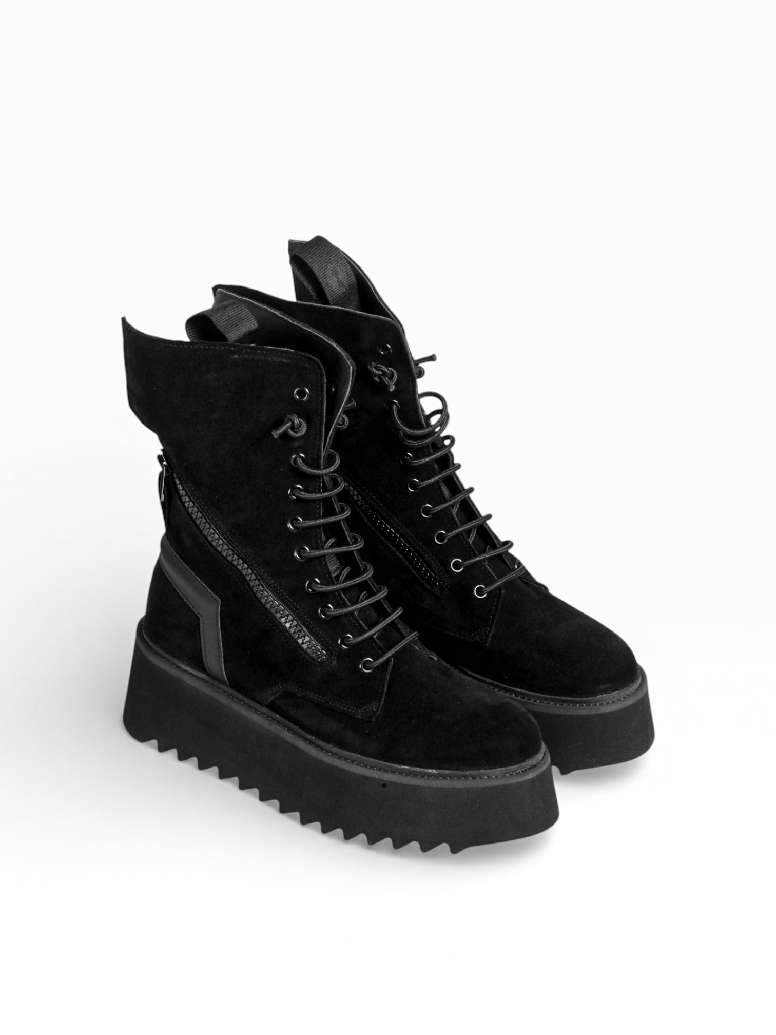 PAOLA - Black suede black sole