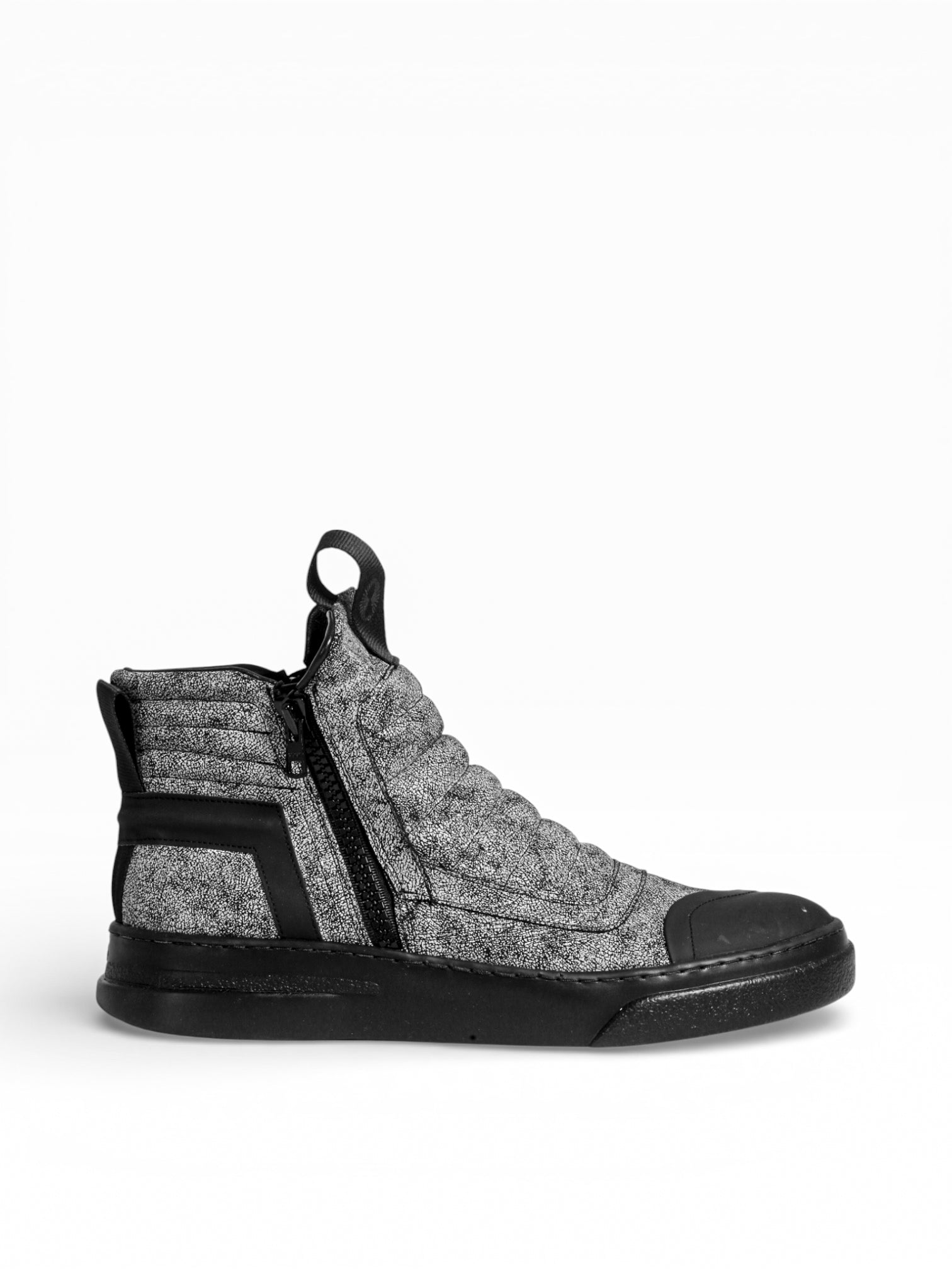 DAMPERZIP - Black craclè black sole