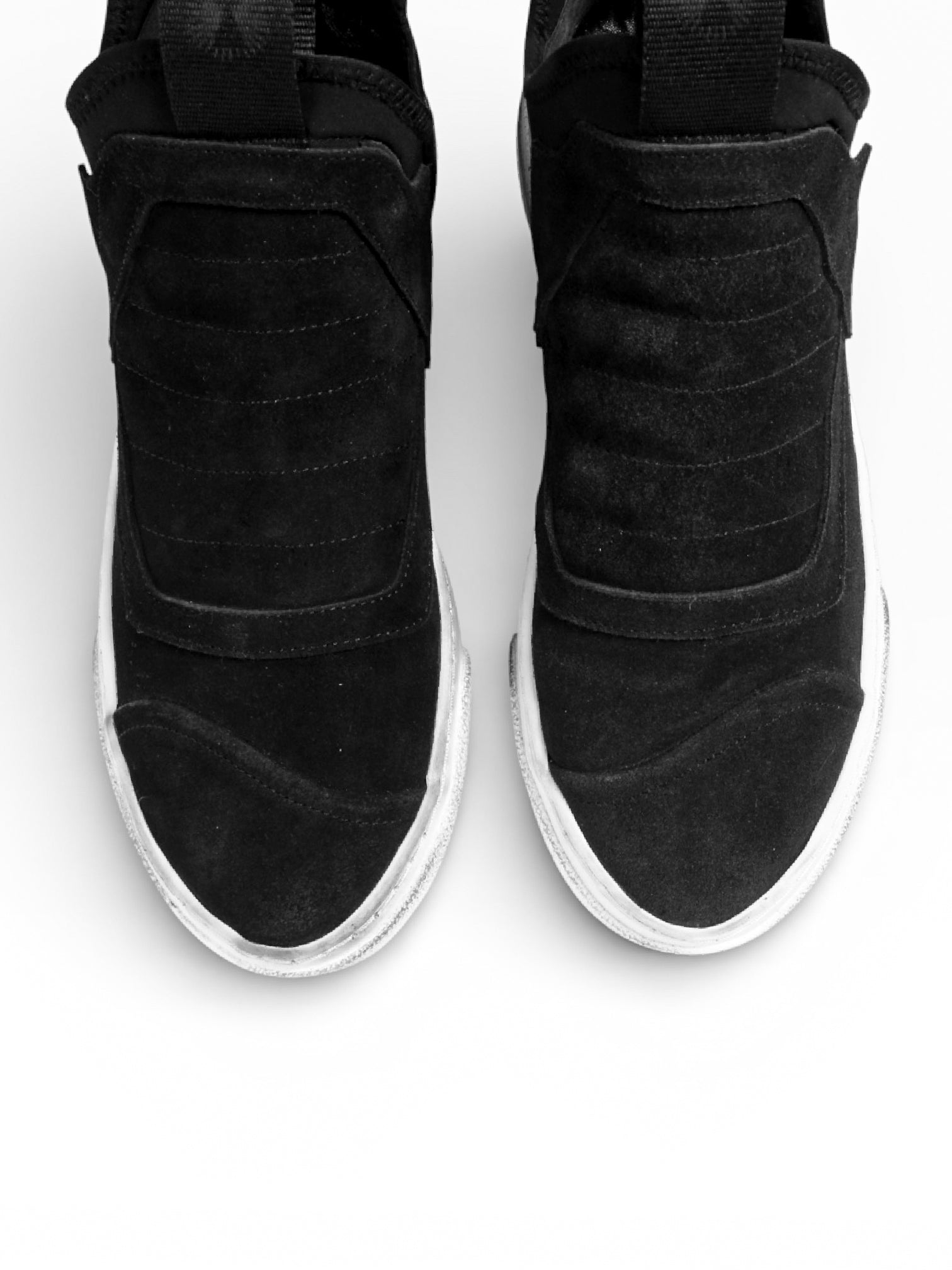 DAMPER WASHED BLACK SUEDE WHITE SOLE