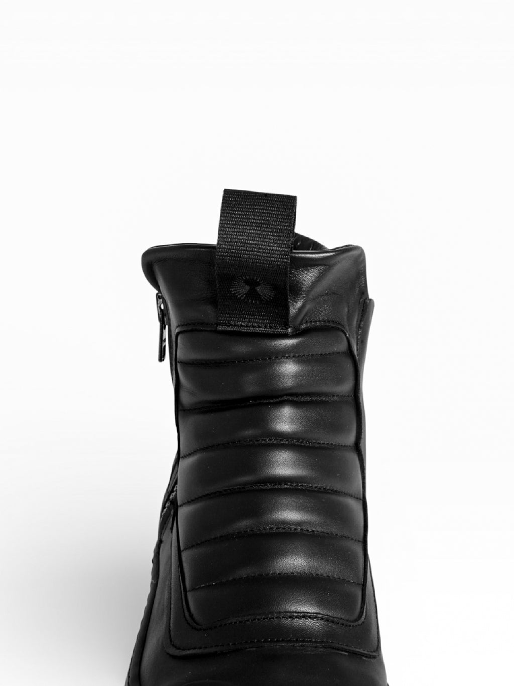 DAMPERZIP - Black leather black sole