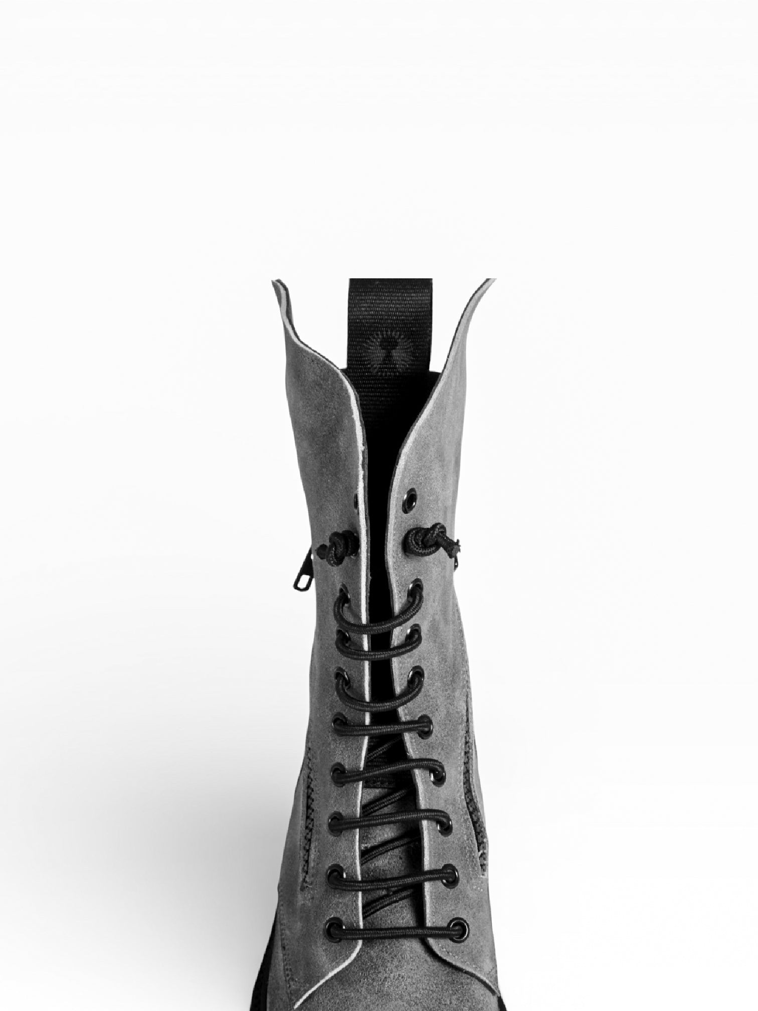 PAOLA - Gris vintage leather black sole