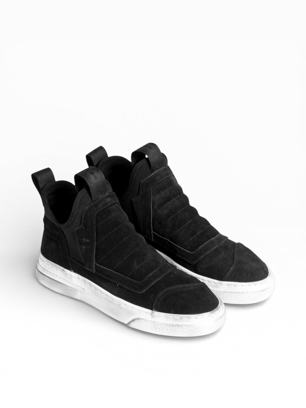 DAMPER WASHED BLACK SUEDE WHITE SOLE