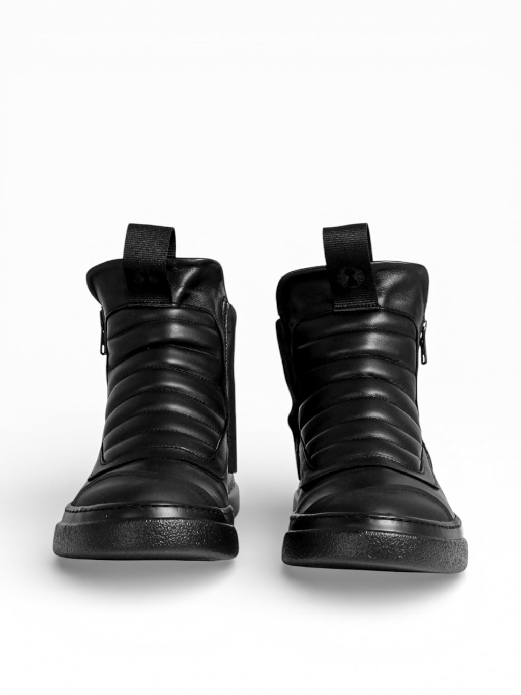 DAMPERZIP - Black leather black sole