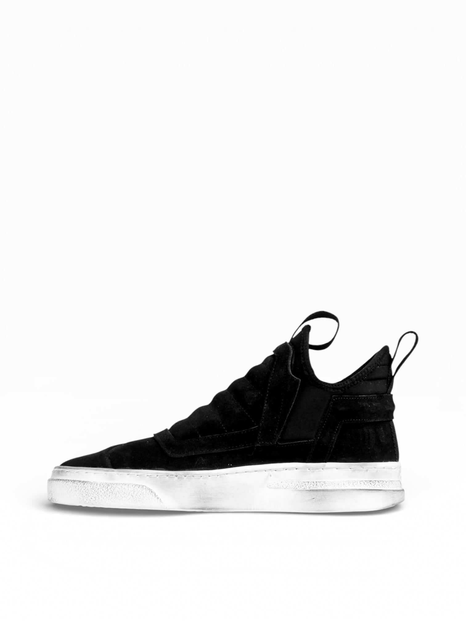 DAMPER WASHED BLACK SUEDE WHITE SOLE