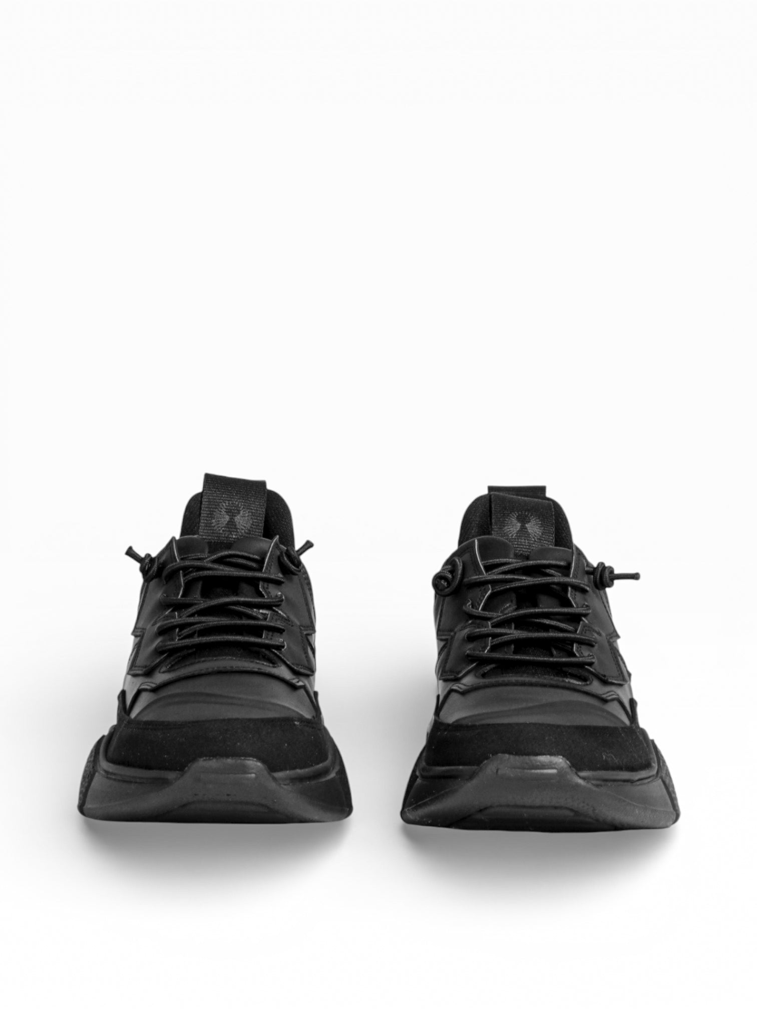 Sneaker running donna pelle nera slip on fondo nero - PULSAR