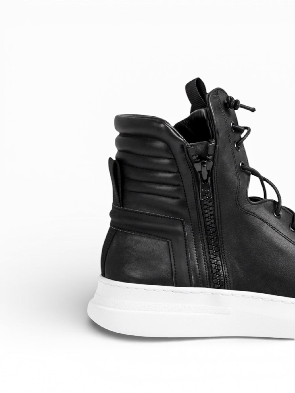 JOSEPH - Black leather white sole