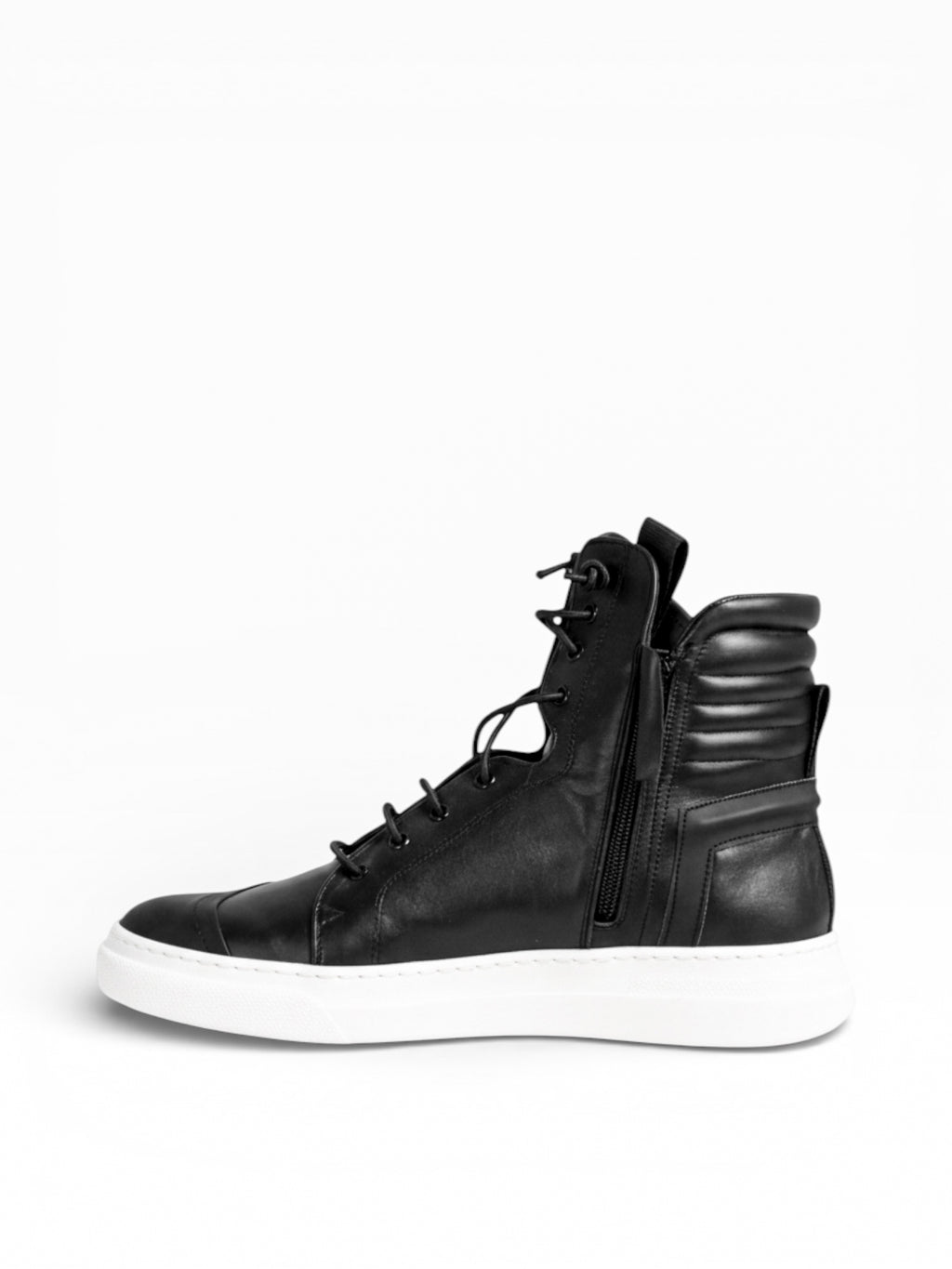 JOSEPH - Black leather white sole
