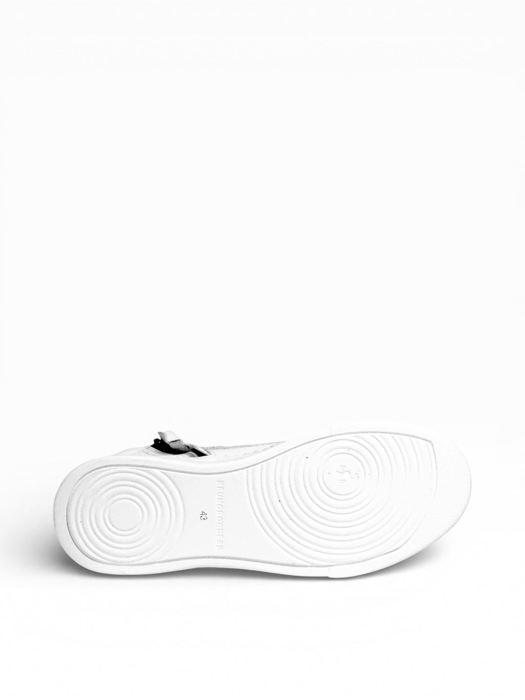 Men's white leather mid boots sneaker with white bottom double zip - DAMPERZIP