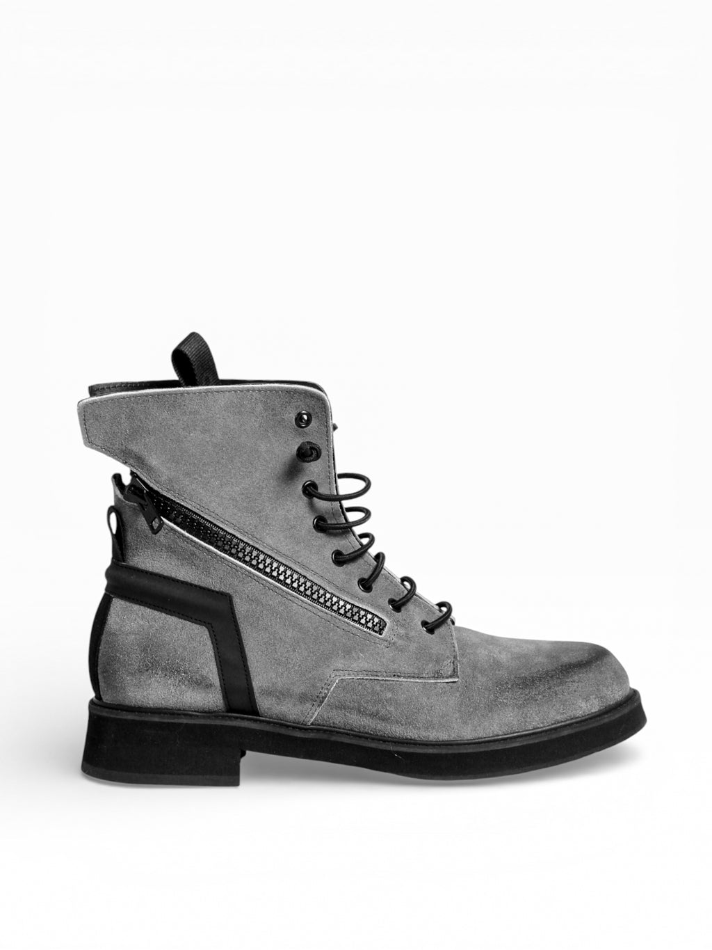 BIC GRIS VINTAGE LEATHER BLACK SOLE