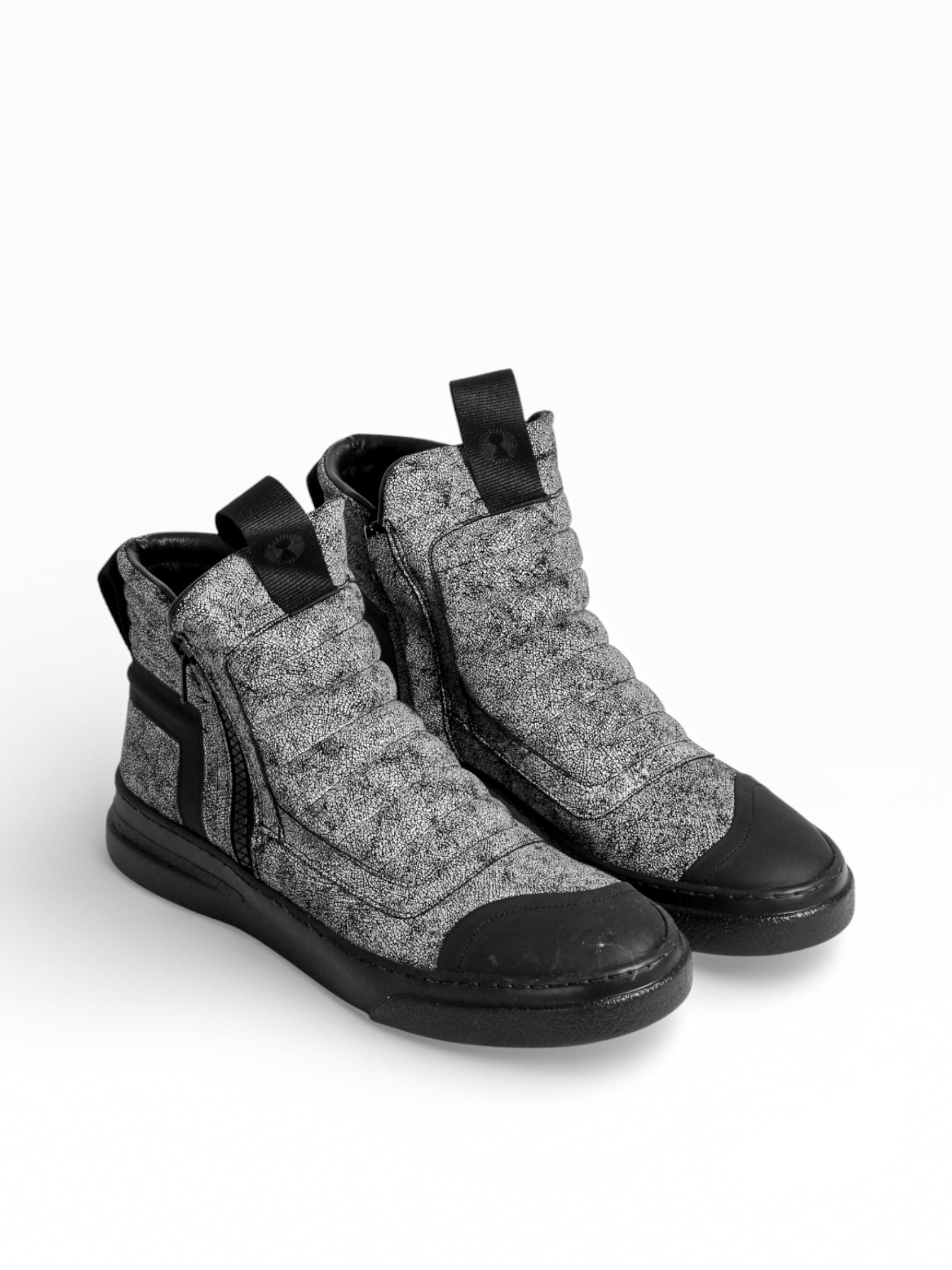 DAMPERZIP - Black craclè black sole