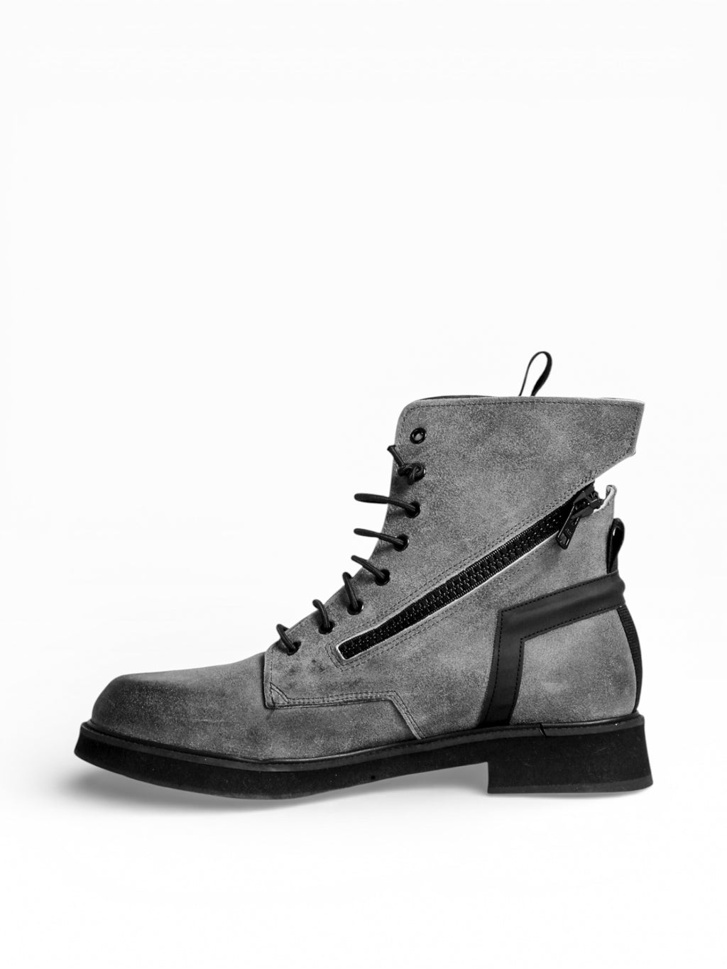 BIC GRIS VINTAGE LEATHER BLACK SOLE