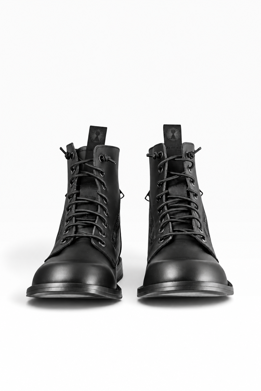 BIC CUOIO – Men’s black leather mid boots with double zip and leather sole