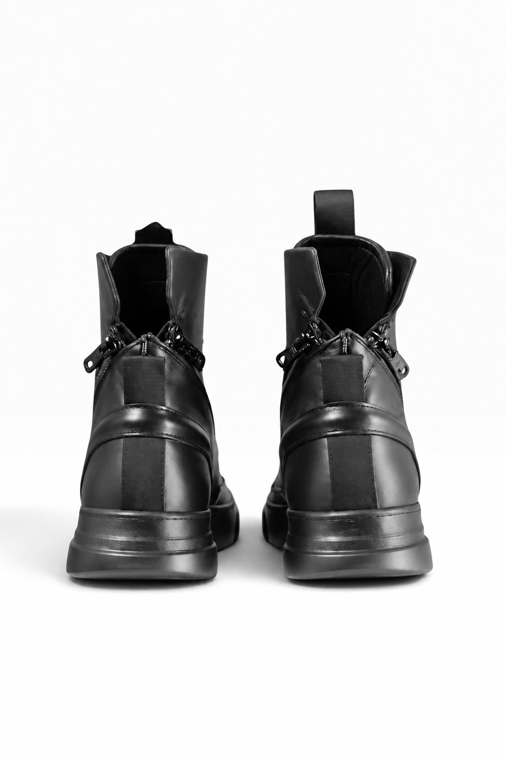BREAK – Stivaletto uomo in pelle nera con doppia zip