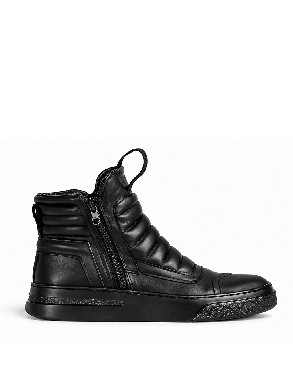 Stivaletto donna pelle nera doppia zip imbottito - DAMPERZIP