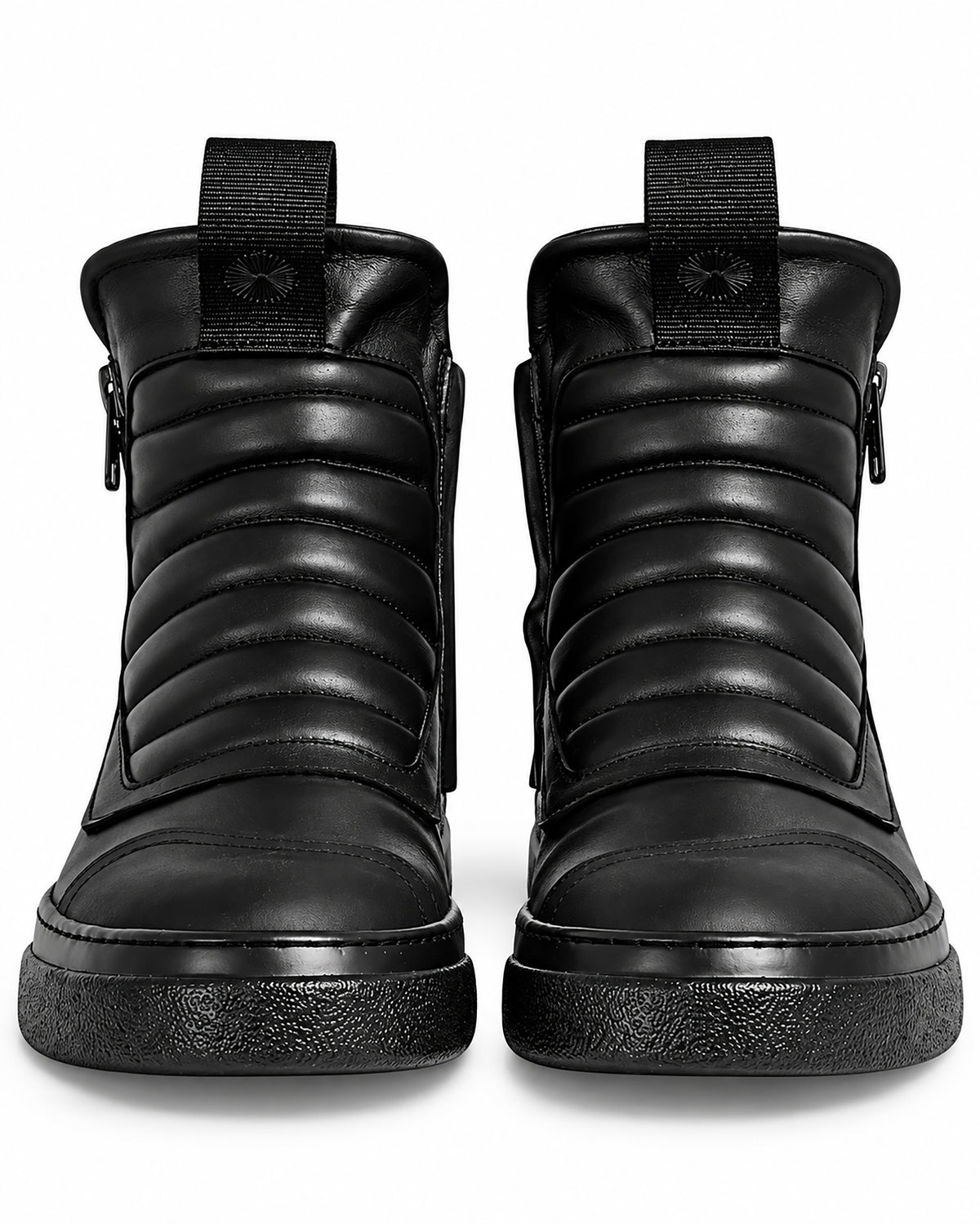 Stivaletto donna pelle nera doppia zip imbottito - DAMPERZIP