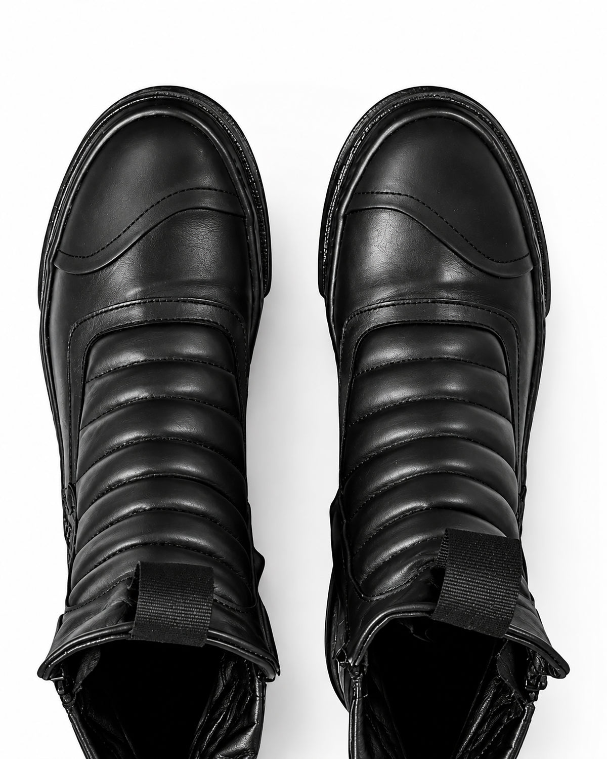 DAMPERZIP  Sneaker uomo pelle nera fondo nero