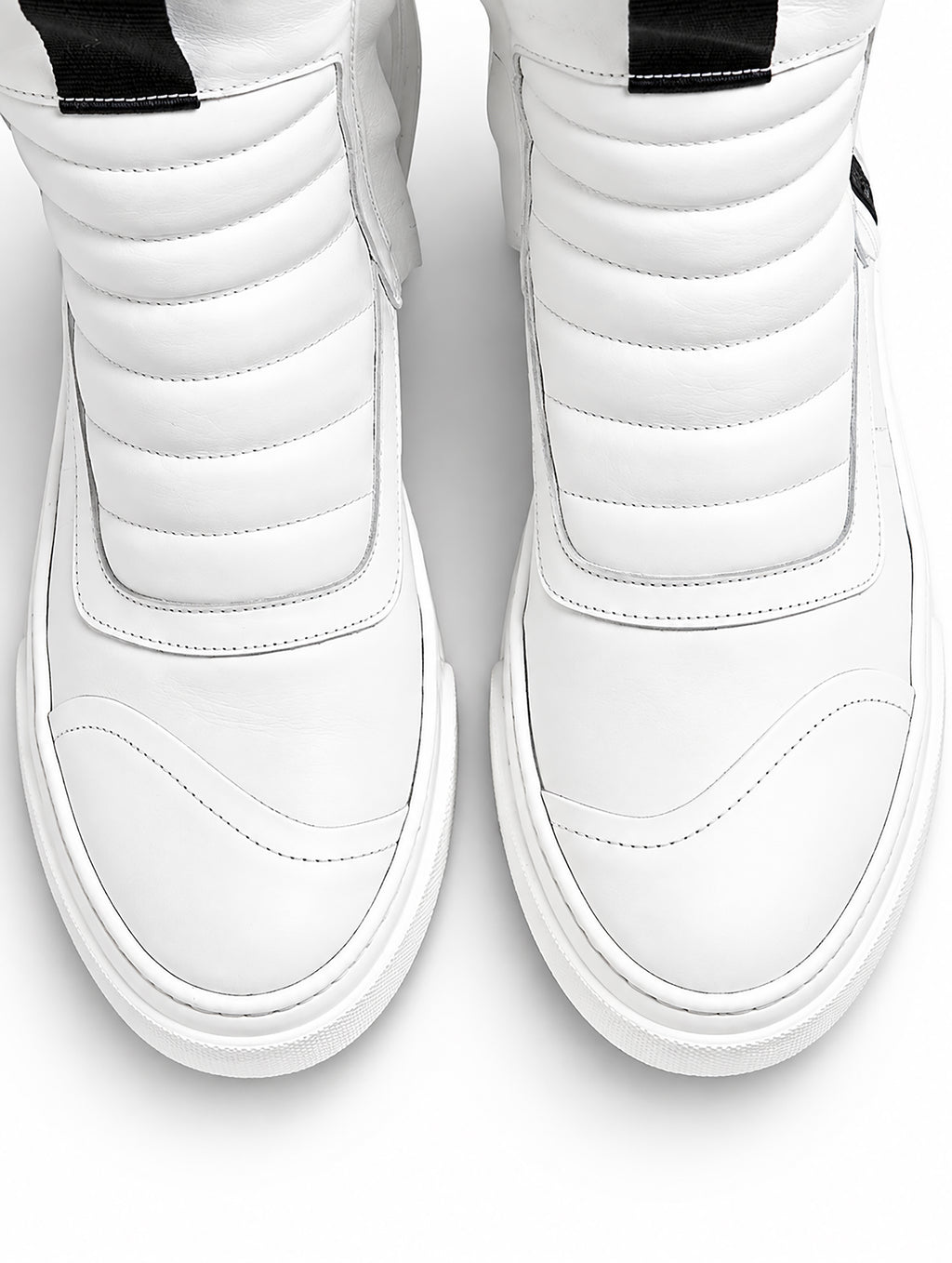 Stivaletto donna pelle bianca doppia zip imbottito - DAMPERZIP