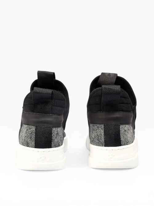 DAMPER - Black craclè white sole