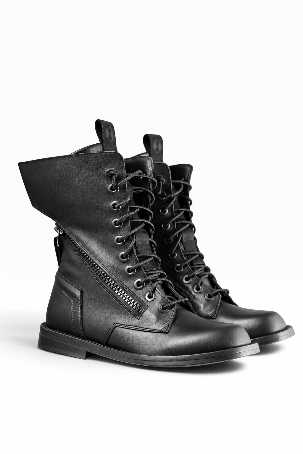 ELLEN – Stivale in pelle nera fondo cuoio