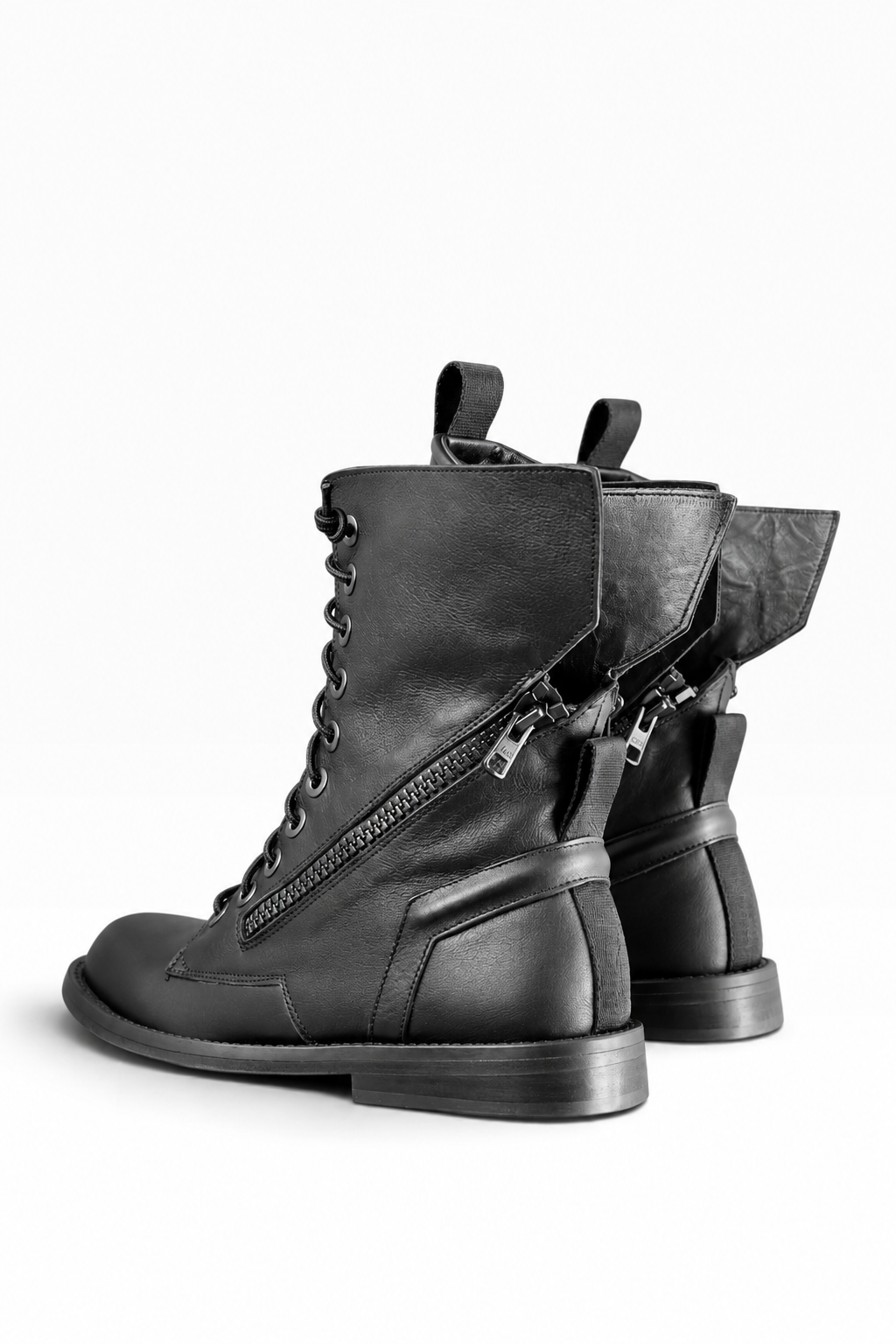 ELLEN – Stivale in pelle nera fondo cuoio