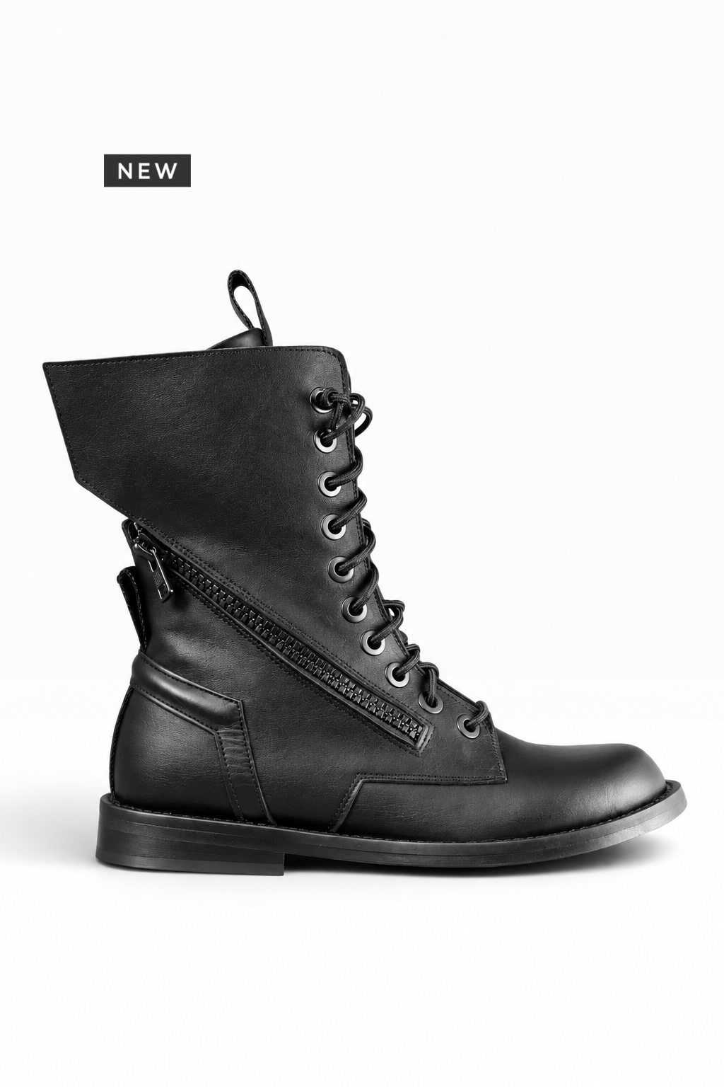 ELLEN – Stivale in pelle nera fondo cuoio