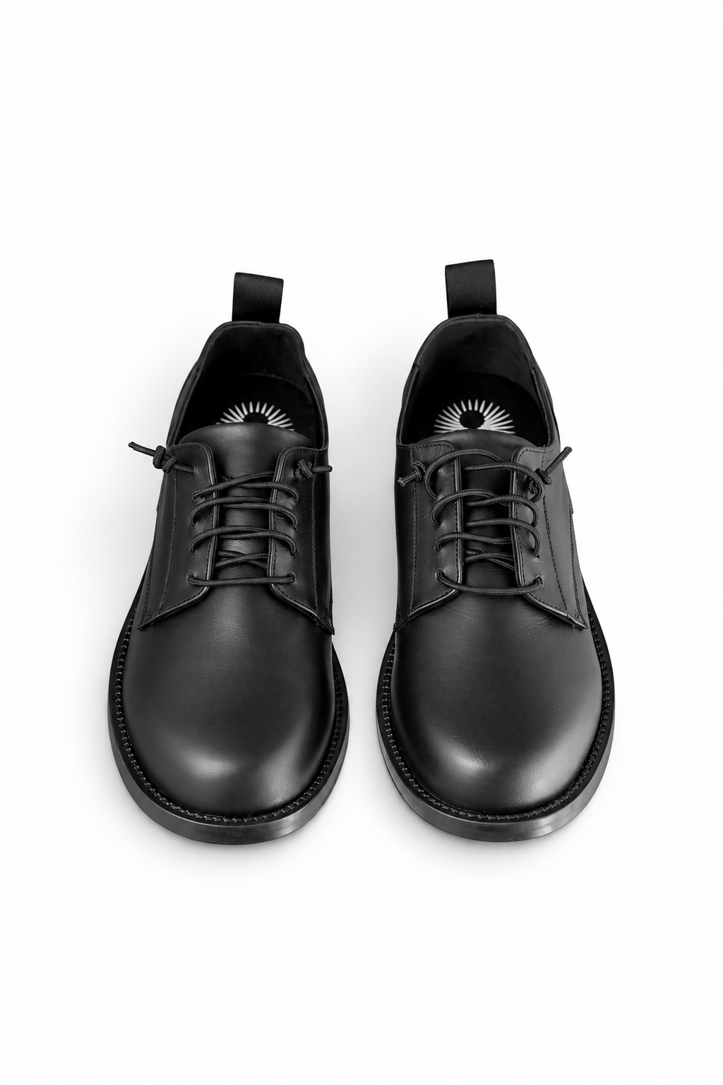 FOON – Schwarze Leder-Derbys mit Ledersohle