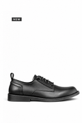 FOON – Schwarze Leder-Derbys mit Ledersohle