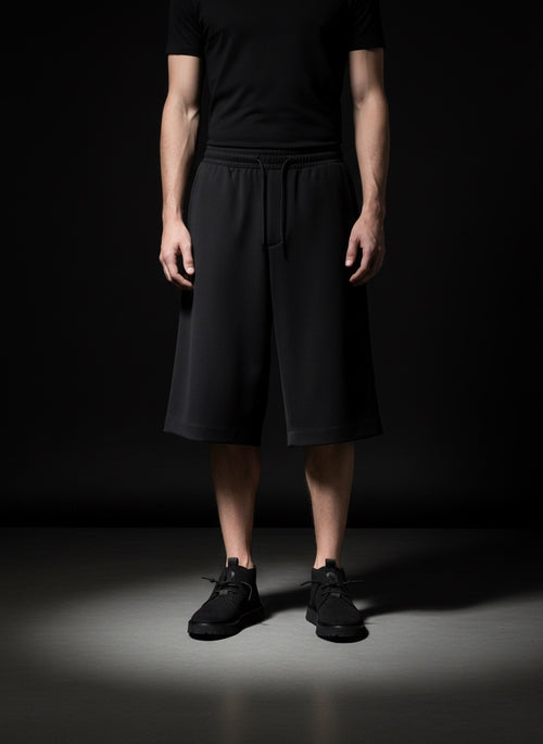 Desert boots uomo in ecosuede nera fondo bianco - FLAVOR