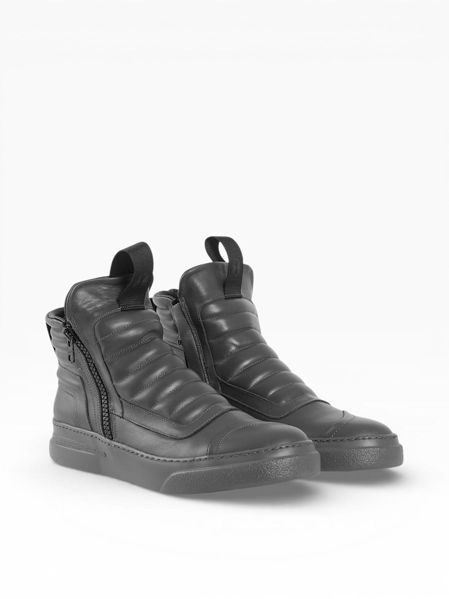 DAMPERZIP - Gray leather gray sole