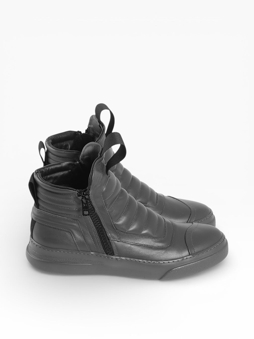 DAMPERZIP - Gray leather gray sole