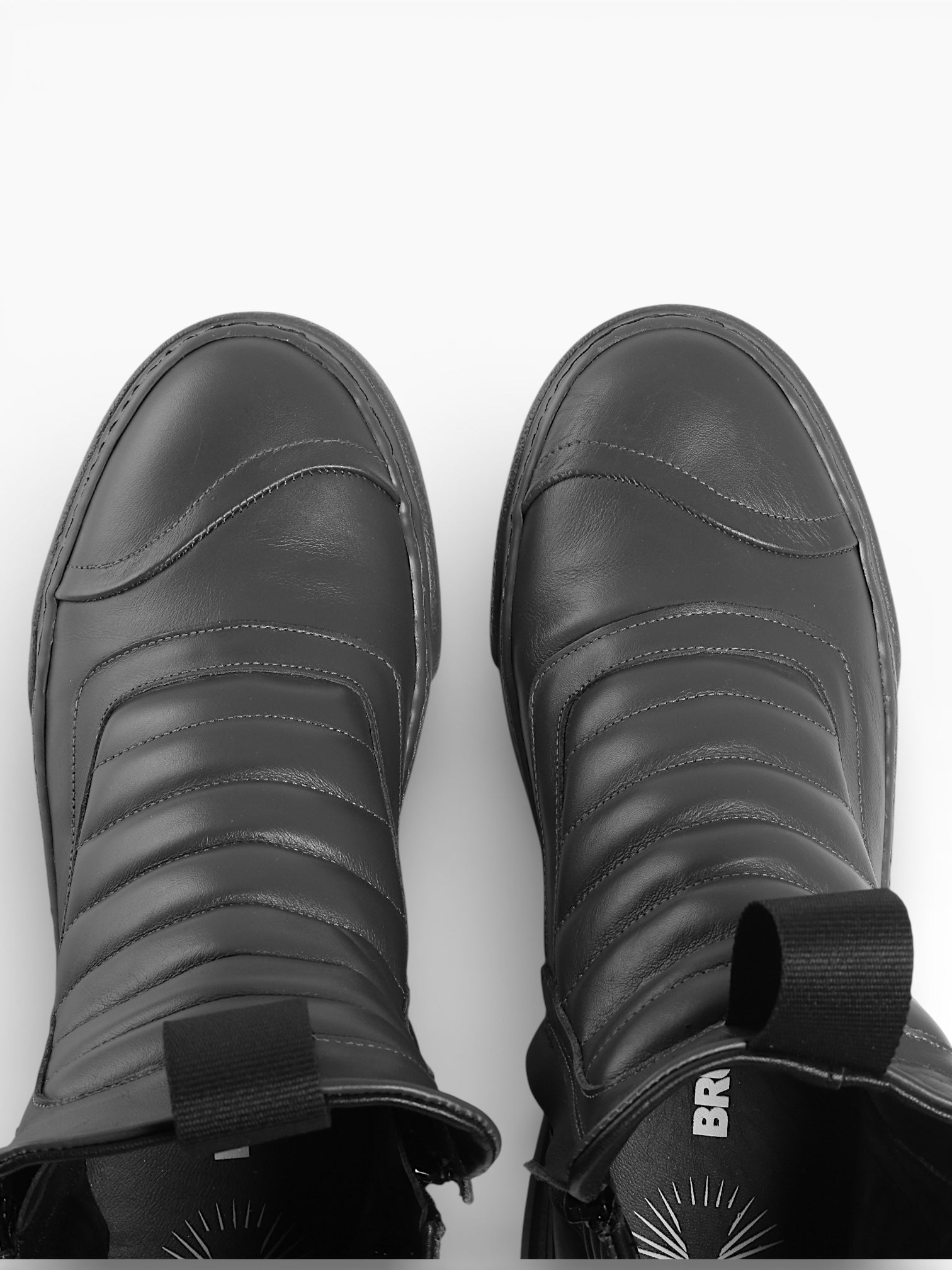 Men's grey leather sneaker with double zip - DAMPERZIP | Bruno Bordese