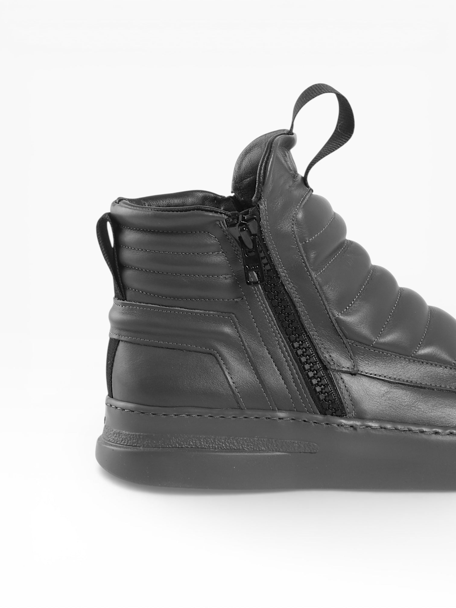 DAMPERZIP - Gray leather gray sole