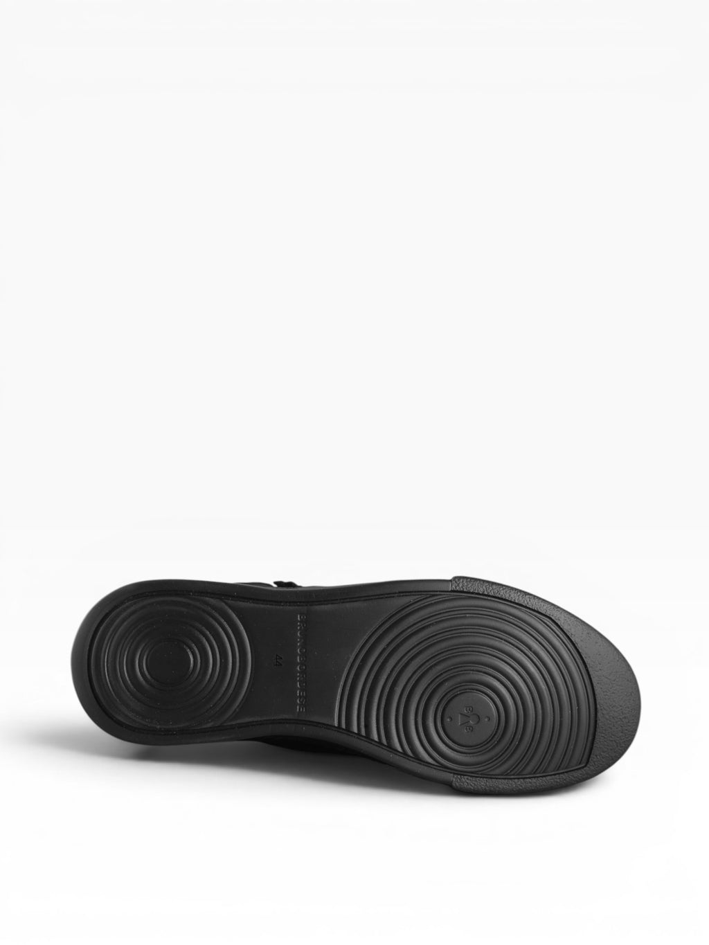Sneaker slip on uomo in pelle nera fondo nero - DAMPER
