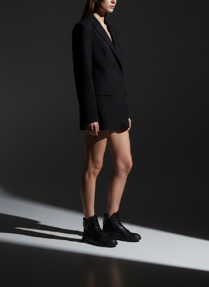 Stivaletto donna pelle nera doppia zip - JOSEPH