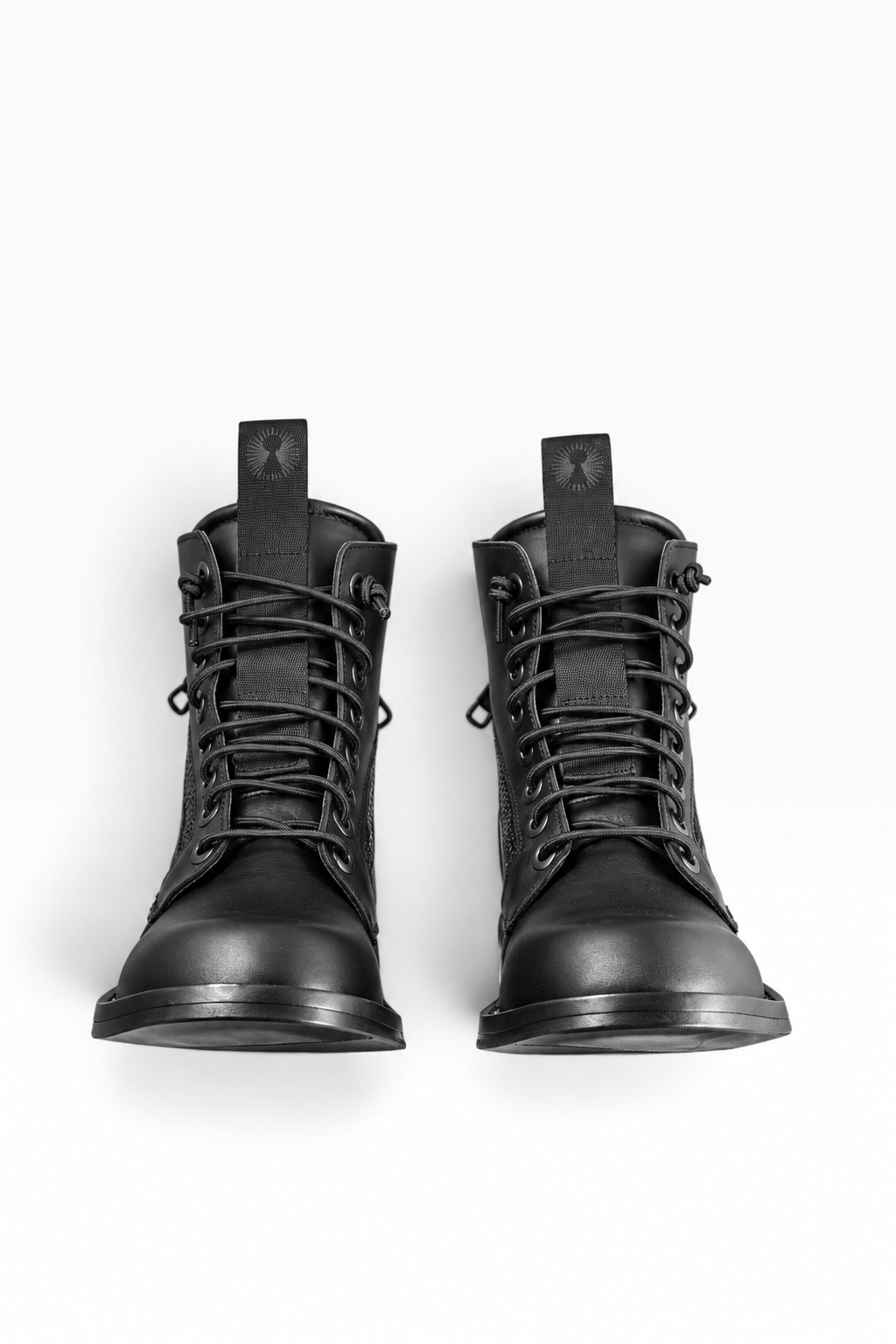 GRUNGE – Stivaletto donna in pelle nera fondo cuoio