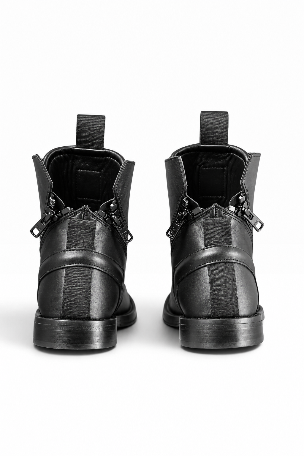 GRUNGE – Stivaletto donna in pelle nera fondo cuoio