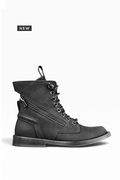 GRUNGE – Black Nubuck Women’s Ankle Boot with Leather Sole