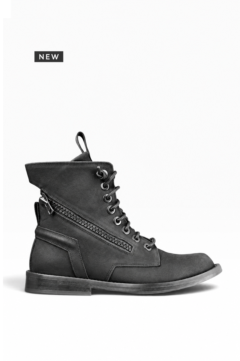 GRUNGE – Black Nubuck Women’s Ankle Boot with Leather Sole