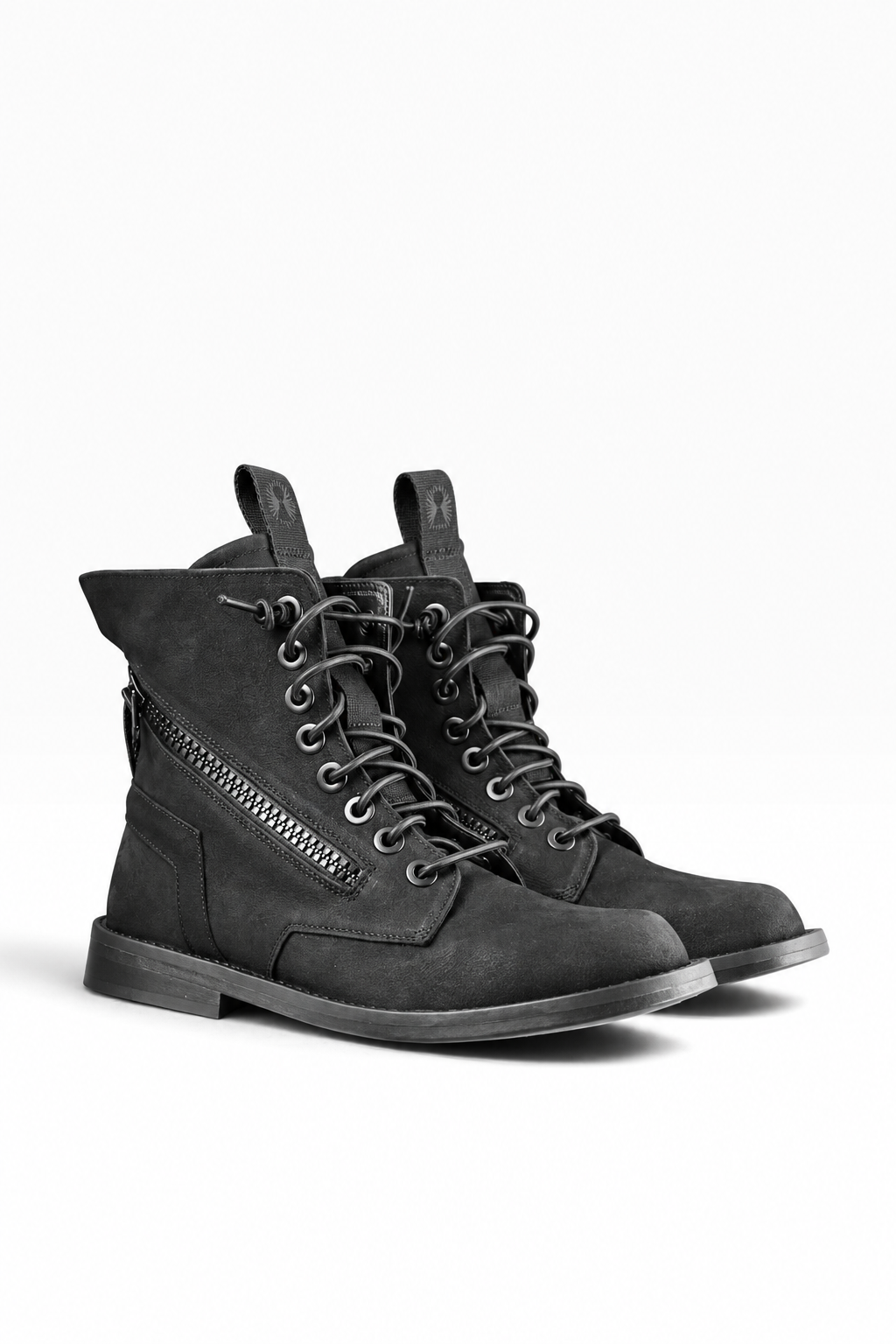 GRUNGE – Black Nubuck Women’s Ankle Boot with Leather Sole
