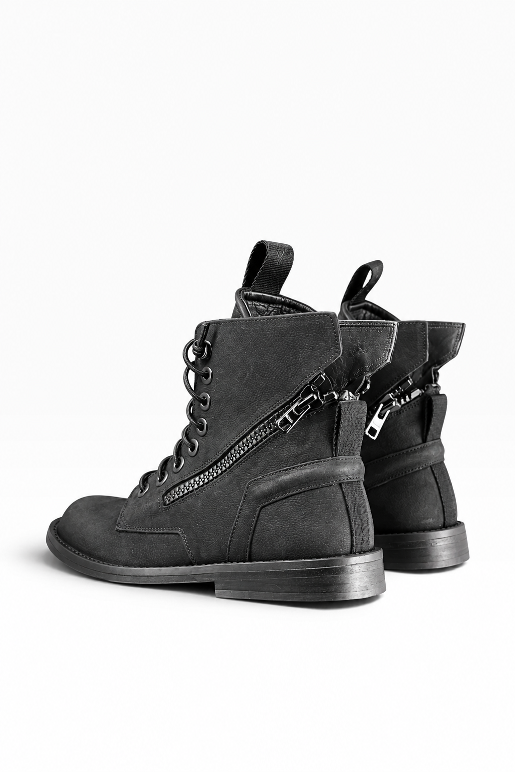 GRUNGE – Black Nubuck Women’s Ankle Boot with Leather Sole