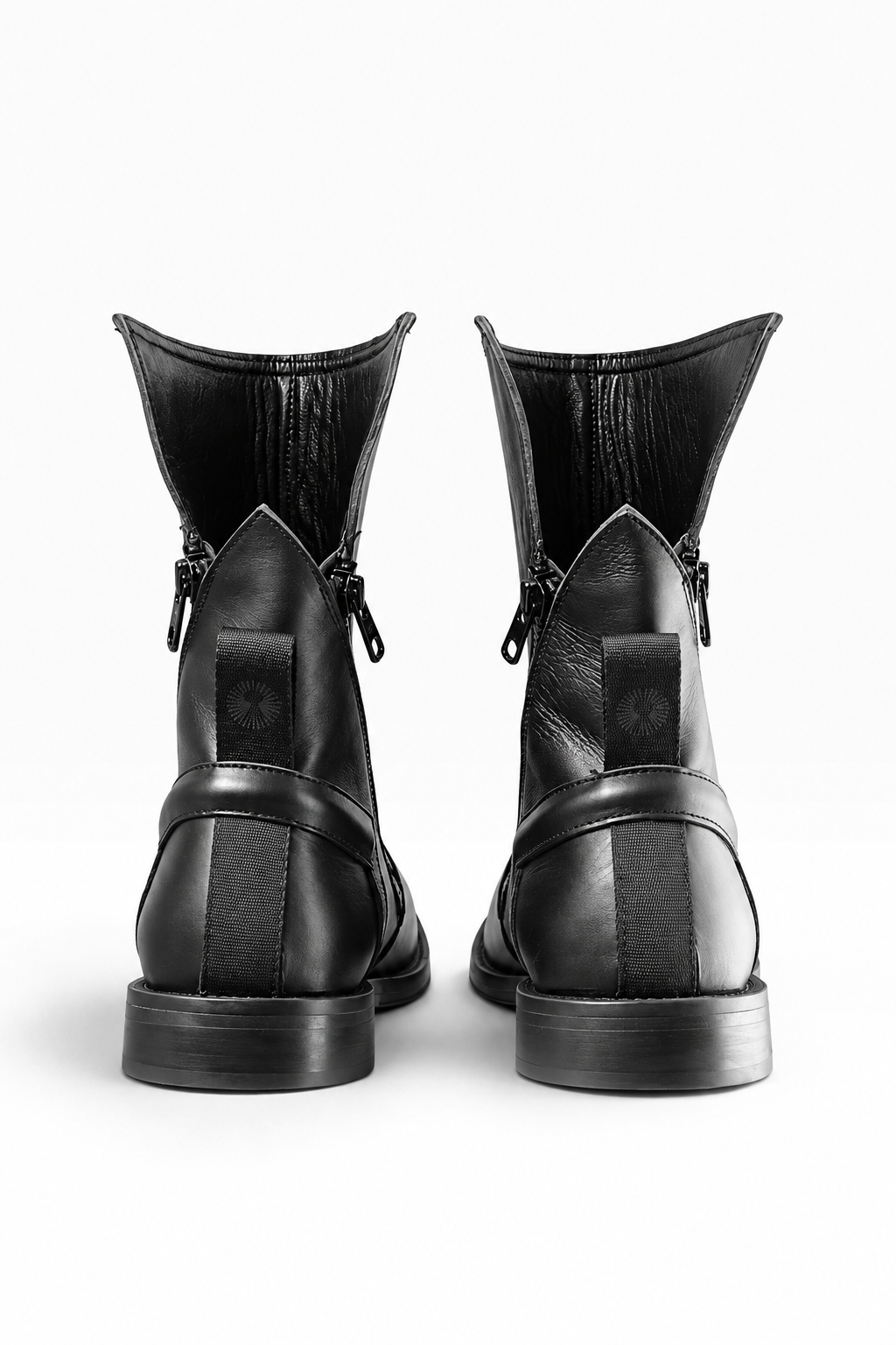LEAM – Schwarzer Lederstiefel mit Ledersohle