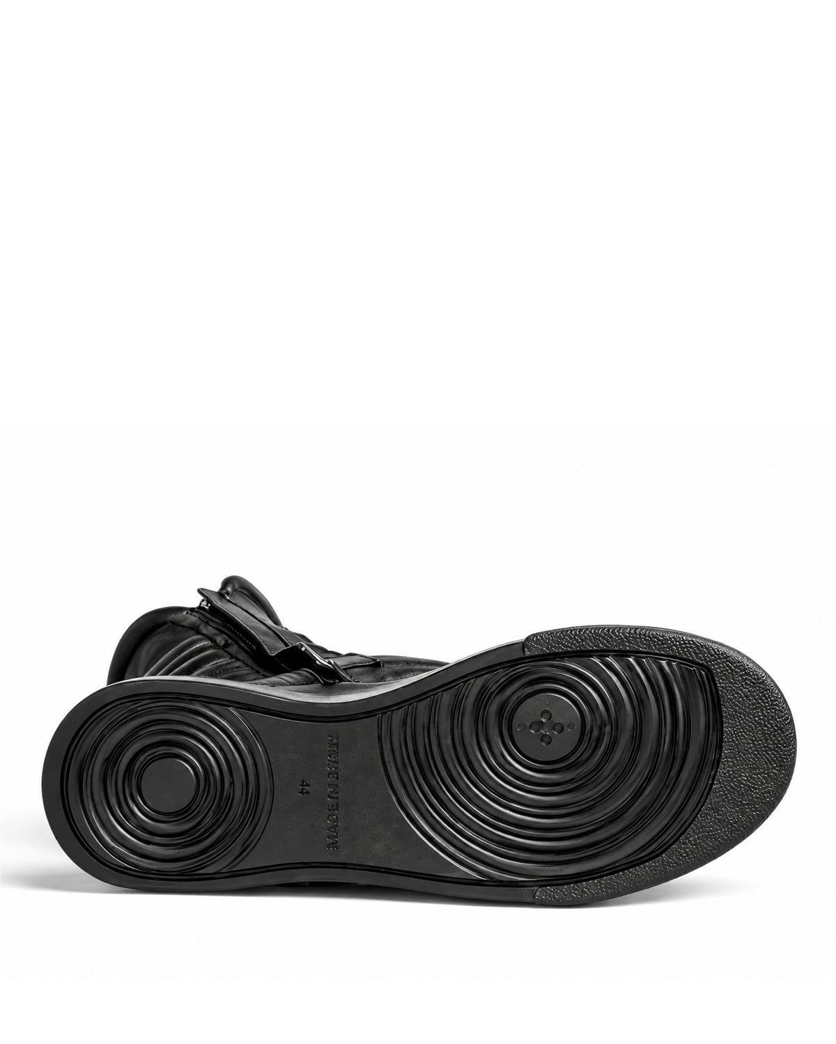 Stivaletto donna pelle nera doppia zip fondo nero - MOTO