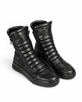 Stivaletto donna pelle nera doppia zip fondo nero - MOTO