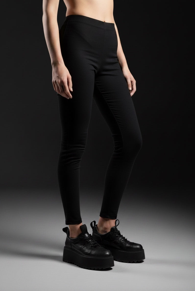 Sneaker donna pelle nera zeppa 7 cm lacci - TRON | Bruno Bordese